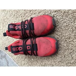 Youth - adidas Red and Black Sneakers